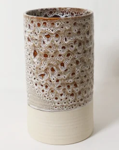 Robert Gordon Vases-Large Tower Vase / White Ochre